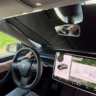 Tesla Model Y Motorized Windshield Sunshade